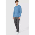 Mid Blue - Lifestyle - Maine Mens Premium Cotton Crew Neck Jumper