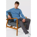 Mid Blue - Pack Shot - Maine Mens Premium Cotton Crew Neck Jumper