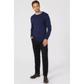 Navy - Pack Shot - Maine Mens Premium Cotton Crew Neck Jumper