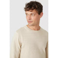 Stone - Side - Maine Mens Premium Cotton Crew Neck Jumper