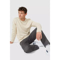 Stone - Lifestyle - Maine Mens Premium Cotton Crew Neck Jumper