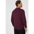 Burgundy - Back - Maine Mens Premium Cotton Crew Neck Jumper