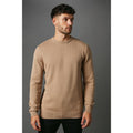 Oatmeal - Front - Maine Mens Premium Cotton Crew Neck Jumper