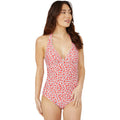 Red - Front - Debenhams Womens-Ladies Ditsy Print Tankini Top