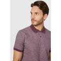 Pink - Side - Mantaray Mens Textured Polo Shirt