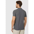 Grey - Back - Mantaray Mens Textured Polo Shirt