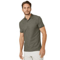 Khaki - Front - Mantaray Mens Textured Polo Shirt