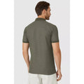 Khaki - Back - Mantaray Mens Textured Polo Shirt