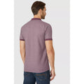 Pink - Back - Mantaray Mens Textured Polo Shirt