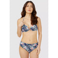 Navy - Lifestyle - Debenhams Womens-Ladies Floral Fold Over Bikini Bottoms