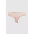 Pale Pink - Back - Gorgeous Womens-Ladies Floral Satin Thong