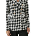 Black - Side - Principles Womens-Ladies Dogtooth Double-Breasted Blazer