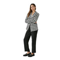 Black - Lifestyle - Principles Womens-Ladies Dogtooth Double-Breasted Blazer