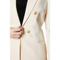 Stone - Side - Principles Womens-Ladies Double-Breasted Edge To Edge Blazer