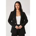 Black - Front - Principles Womens-Ladies Double-Breasted Edge To Edge Blazer