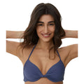 Blue - Front - Debenhams Womens-Ladies Twisted Underwired Bikini Top