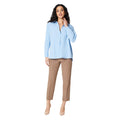 Sky Blue - Side - Principles Womens-Ladies Pull Over Poplin Shirt