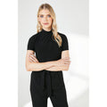 Black - Front - Principles Womens-Ladies Belt Wide Leg Trousers