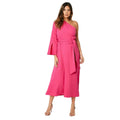 Pink - Front - Principles Womens-Ladies Occasion Belted One Shoulder Dress