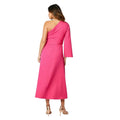 Pink - Back - Principles Womens-Ladies Occasion Belted One Shoulder Dress