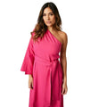 Pink - Lifestyle - Principles Womens-Ladies Occasion Belted One Shoulder Dress