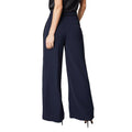 Navy - Back - Principles Womens-Ladies Piped Wide Leg Trousers