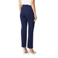 Navy - Back - Principles Womens-Ladies Ponte Front Seam Detail Tapered Trousers