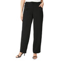 Black - Front - Principles Womens-Ladies Integrated Belt Wide Leg Trousers