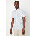 Grey - Front - Maine Mens Floral Short-Sleeved Shirt