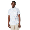 Light Blue - Front - Maine Mens Leaf Print Short-Sleeved Shirt