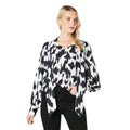 Monochrome - Front - Principles Womens-Ladies Dalmatian Print Pussybow Blouse