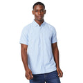 Blue - Front - Maine Mens Grid Checked Short-Sleeved Shirt