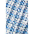 Blue - Side - Maine Mens Classic Checked Short-Sleeved Shirt