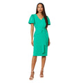 Green - Side - Principles Womens-Ladies Belt Flute Midi Dress