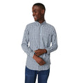 White - Front - Maine Mens Graph Checked Long-Sleeved Shirt