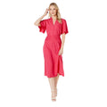 Pink - Front - Principles Womens-Ladies Textured Woven Midi Dress