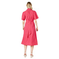 Pink - Back - Principles Womens-Ladies Textured Woven Midi Dress