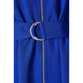 Cobalt - Side - Principles Womens-Ladies Chunky Zip Front Midi Dress