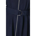 Navy - Side - Principles Womens-Ladies Chunky Zip Front Midi Dress