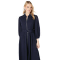 Navy - Lifestyle - Principles Womens-Ladies Chunky Zip Front Midi Dress