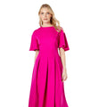 Pink - Side - Principles Womens-Ladies Detail Seams Midi Dress