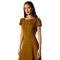 Olive - Side - Principles Womens-Ladies Textured Jersey Midi Dress