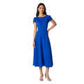 Blue - Front - Principles Womens-Ladies Textured Jersey Midi Dress