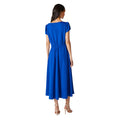 Blue - Back - Principles Womens-Ladies Textured Jersey Midi Dress