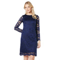 Navy - Front - Principles Womens-Ladies Lace 3-4 Sleeve Dress