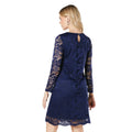 Navy - Back - Principles Womens-Ladies Lace 3-4 Sleeve Dress