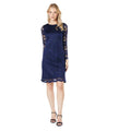 Navy - Side - Principles Womens-Ladies Lace 3-4 Sleeve Dress