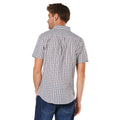 White - Back - Maine Mens Sail Checked Short-Sleeved Shirt