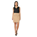 Camel - Side - Principles Womens-Ladies Button Detail Mini Skirt