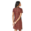 Red - Back - Principles Womens-Ladies Dogtooth Jacquard Shift Dress